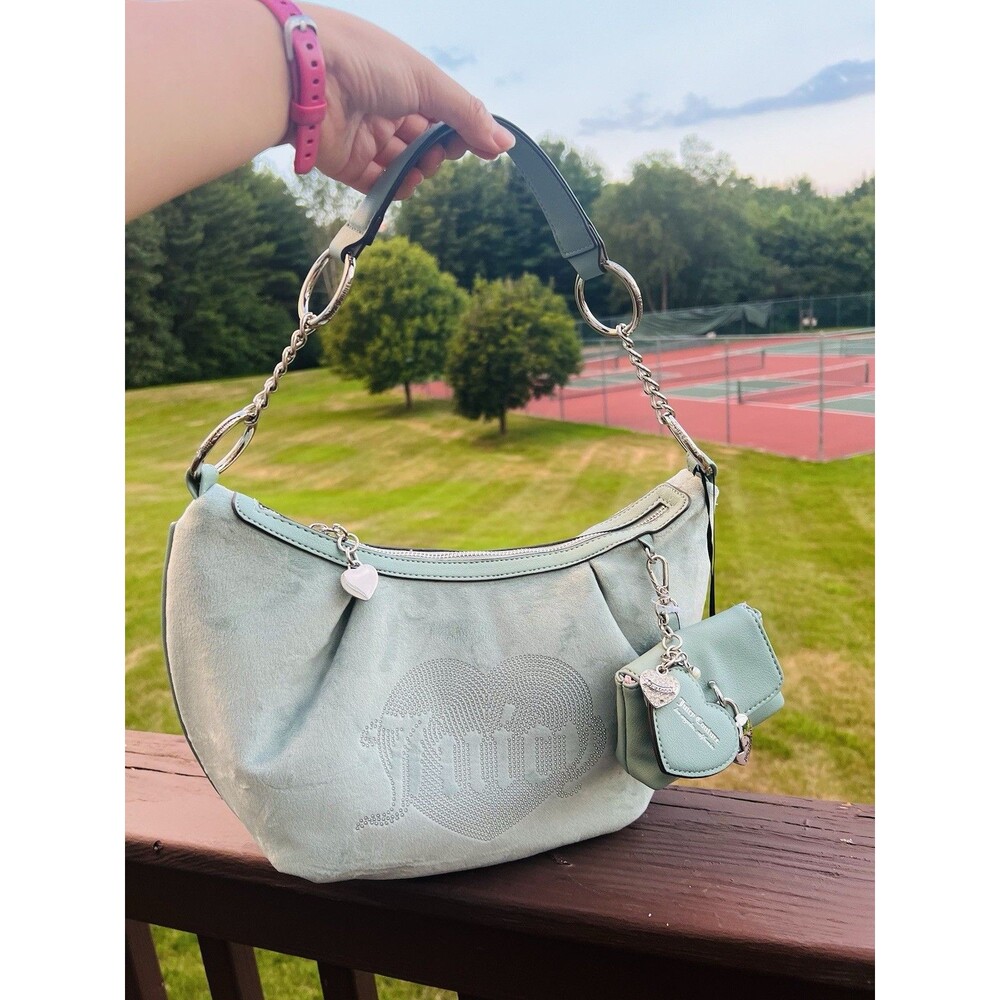 Juicy Couture Queen Couture Hobo Viral Shoulder Handbag Sage Green